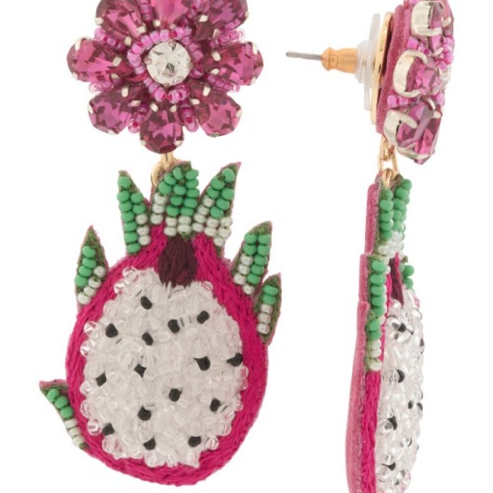 MIGNONNE GAVIGAN Dragonfruit Beaded Lux Earrings